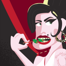 Mi Proyecto del curso: Ilustración de caricaturas vectoriales : Amy Winehouse. Un progetto di Illustrazione tradizionale e Graphic design di Eduardo Chateauneuf - 04.09.2019