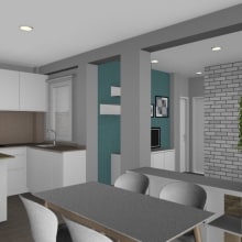 Proyecto redistribución piso - Opción-2. Un progetto di Interior design di Mirna Fusté Rodríguez - 05.09.2019