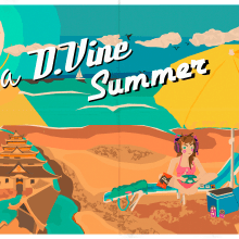 For a D.Vine Summer. Design, Design de cartaz, Ilustração digital, e Videogames projeto de Pablo NaKai - 17.06.2017