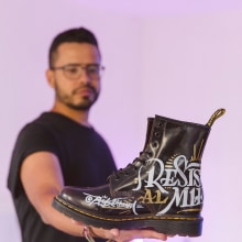 Dr. Martens - Personalización de botas. Art Direction, Br, ing, Identit, Creative Consulting, Design Management, Graphic Design, Painting, Calligraph, Street Art, Sketching, Creativit, Logo Design, and Concept Art project by TECK24 - 09.08.2019