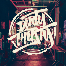 Logo Fiesta Dirty Thirty. Design, Br, ing, Identit, Graphic Design, Painting, Writing, Calligraph, Lettering, Creativit, Concept Art, and Decoration project by TECK24 - 09.08.2019