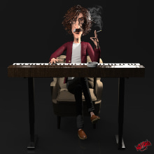 Charly Garcia Caricatura. 3D Character Design project by Sergio Graziani - 09.08.2019
