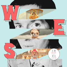 Ciclo Wes Anderson. Direção de arte, e Design de cartaz projeto de Jorge Mares - 18.05.2018