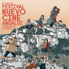 XVI Festival Nuevo Cine Andaluz. Traditional illustration, and Poster Design project by edmonestudio - 09.13.2019