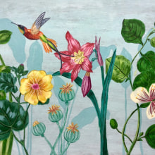 Mi Proyecto del curso: Pintura botánica con acrílico. Pintura Acrílica projeto de Ori Inda - 14.09.2019