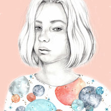 Mi Proyecto del curso: Retrato con lápiz, técnicas de color y Photoshop. Un proyecto de Dibujo a lápiz e Ilustración de retrato de Verónica Gallardo - 14.09.2019