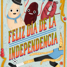 Snapchat - Día de la independencia Argentina Ein Projekt aus dem Bereich Traditionelle Illustration, Design von Figuren und 2-D-Animation von Catalina Vásquez - 09.07.2019