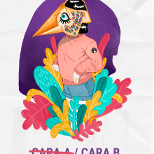 Cara A, cara B. Un proyecto de Ilustración tradicional, Diseño de personajes, Dibujo e Ilustración digital de Carolina Jiménez Domínguez - 17.09.2019