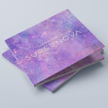 Diseño del album Supernova de Duerme Simón (Madrid, 2019). Direção de arte, Design gráfico, Packaging, e Design de produtos projeto de Azahara Martín - 15.09.2019