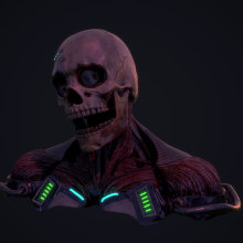 sci-fi skull 2. Un proyecto de 3D y Modelado 3D de Marta Gómez Zárate - 22.09.2019
