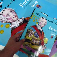 Cartel Feria de La Carlota 2019.  Ilustración digital "El rey olvidado". Un proyecto de Ilustración digital de Antonio Hermán - 10.09.2019