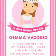 Comunión Gemma. Design project by Edith Llop Roselló - 09.23.2019
