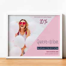 Campaña Publicidad Branding - Quierelove. Un proyecto de Diseño, Publicidad, Br, ing e Identidad, Diseño de carteles y Marketing Digital de SARA CAMPO - 25.09.2019