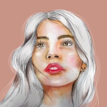 Belive. Traditional illustration, Digital Illustration, Watercolor Painting, Portrait Drawing, Realistic Drawing, and Artistic Drawing project by Nayibe Gómez Pérez - 09.27.2019