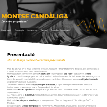 Desarrollo de Web Profesional - Montse Candàliga. Web Development project by Pol Forns Montaner - 05.01.2018