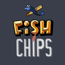 Fish and Chips. Lettering projeto de Iker J. de los Mozos - 27.09.2019