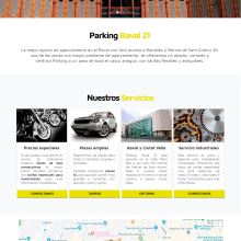 Parking Raval 21 WEB. Web Design, e Desenvolvimento Web projeto de Marta Arévalo Segarra - 29.09.2019