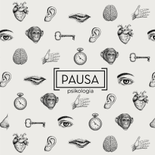 Branding, identidad visual, web. Pausa Psikologia. Un proyecto de Br, ing e Identidad, Diseño gráfico, Diseño Web y Diseño de logotipos de Kënsla - 30.07.2018