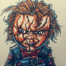 Chucky. Traditional illustration project by Jon Ander Corres Ruiz De Larrinaga - 10.05.2019