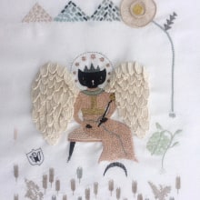 La Emperatriz. Bordado e Ilustração têxtil projeto de Adriana Torres - 01.12.2016