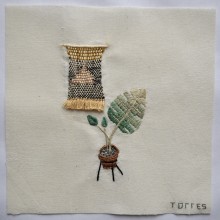 Tapices bordados con plantas. Bordado e Ilustração têxtil projeto de Adriana Torres - 01.12.2015