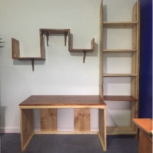 Mi Proyecto del curso: Diseño y construcción de espacios de trabajo handmade.. Un proyecto de Artesanía, Comisariado, Diseño y creación de muebles					 de bcansaldoj - 10.10.2019