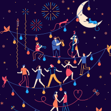 Calendario Abanca. Ilustração tradicional, Design editorial, Desenho e Ilustração digital projeto de Carlos Arrojo - 25.11.2019