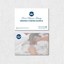 Tarjeta de visita “Sábanas Corona Blanca”. Design, Publicidade, Fotografia, Br, ing e Identidade, e Design gráfico projeto de Celia Macías - 17.10.2019