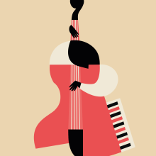 Festival Jazz Vitoria. Design, Traditional illustration, Animation, Art Direction, Graphic Design, 2D Animation, Poster Design, and Digital Illustration project by Helena Pallarés - 04.05.2019