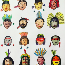 Amazonian faces Ein Projekt aus dem Bereich Traditionelle Illustration von Cristina Dominguez / Madame Sunday - 18.10.2019