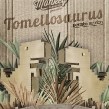 Tomellosaurus en Valencia. Escultura, e Design de cartaz projeto de Rafael Rodrigo MeOne - 22.10.2019