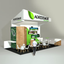 Agridemur stand design Fruit Attraction 2019. Installations, 3D, Art Direction, Furniture Design, Making, Graphic Design, Interior Design, 3D Modeling, and Decoration project by Verónica Carrasco de Pablo - 10.22.2019