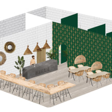  MALGACHE: Diseño de interiores para restaurantes. Design de interiores projeto de Clara Campomanes Gómez - 26.07.2019
