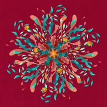 MANDALA JARDÍN SILVESTRE. Un proyecto de Ilustración tradicional e Ilustración textil de Ana Beatriz Reina Rojas - 24.10.2018