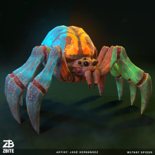 Mutant Spider Stylized. Un proyecto de 3D, Diseño de juegos y Modelado 3D de jose hernandez - 24.10.2019