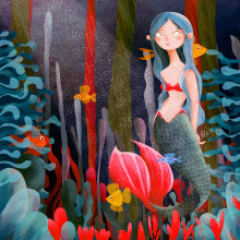 Mermaid. Digital Illustration project by BTATO - 07.16.2016