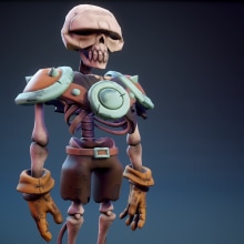 Skeleton Warrior - For videogames. 3D, 3D Modeling, and 3D Design project by jose hernandez - 10.27.2019