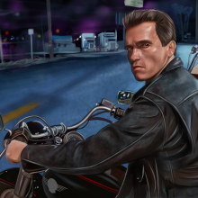 Terminator 2 Fan Art Ein Projekt aus dem Bereich Traditionelle Illustration, Kino, Digitale Illustration und Porträtillustration von Oscar Martinez - 29.10.2019