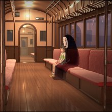 Spirited Away in 3D - Train Scene. Projekt z dziedziny Kino, film i telewizja, 3D,  Modelowanie 3D, Architektura c i frowa użytkownika Alessio Chinni - 29.10.2019