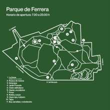 Señalética - Parque de Ferrera (Avilés). Un proyecto de Diseño de producto, Señalética y Diseño de pictogramas de Sara de la Iglesia Gómez - 30.10.2019