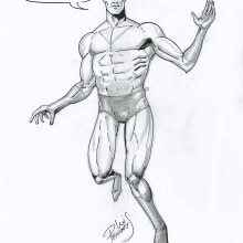 Mi Proyecto del curso: Ilustración para cómics: anatomía de un superhéroe. Un proyecto de Cómic, Dibujo a lápiz, Dibujo y Dibujo artístico de Luis Penieres - 31.10.2019