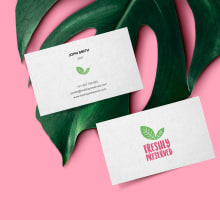 Freshly preserved. Un proyecto de Br, ing e Identidad, Packaging y Diseño de logotipos de Cindy Gómez - 21.05.2019