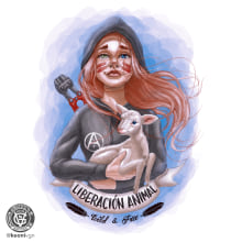 Ilustración Liberación Animal. Un proyecto de Ilustración digital e Ilustración de retrato de Keoni VGN - 21.03.2018