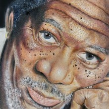 Morgan Freeman... unos de mis favoritos. Traditional illustration, Fine Arts, Pencil Drawing, Drawing, Portrait Illustration, Portrait Drawing, Realistic Drawing, Artistic Drawing, and Colored Pencil Drawing project by Luis Enrique Paucar - 10.27.2019