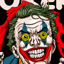 "Joker (Peralta)" illustration tribute. Ilustração tradicional, Design de personagens, Design gráfico, Comic, Arte urbana, Ilustração vetorial, Design de cartaz, Ilustração digital, Ilustração de retrato e Ilustração têxtil projeto de Marco Boetti - 07.11.2019