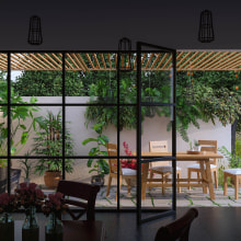 Interior exterior garden house. Un progetto di Architettura digitale di Marcelo pepice - 18.11.2019