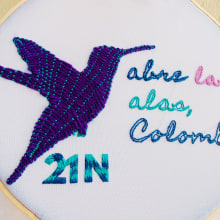 Abre las alas, Colombia. Stickerei project by Lina Montoya - 22.11.2019