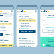 Portal de empleo - Cuideo 2019. UX / UI project by Miquel Martí Villalba - 11.29.2019