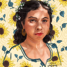 Silvana Estrada Ilustración.. Un projet de Illustration traditionnelle, Illustration numérique et Illustration de portrait de Verónica Sánchez - 01.12.2019