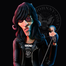 RAMONES. 3D, and 3D Character Design project by Adrián Andújar - 12.05.2019